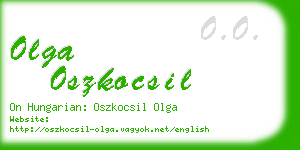 olga oszkocsil business card